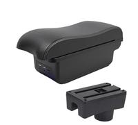 CRJIMX For Chery A13 For Very Celer For Fulwin Armrest Box Center Console Central Store Content Storage Box(B3 Black white 3USB)