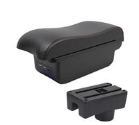 CRJIMX For Chery A13 For Very Celer For Fulwin Armrest Box Center Console Central Store Content Storage Box(B1 Black red 3USB)