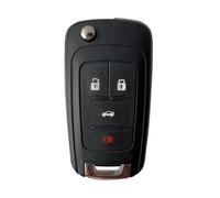 CRJIMX For Chevrolet For Cruze For Lova For Camaro For Impala For Spark 2 3 4 5 Button Replacement Flip Car Key Shell Case Cover(4 Button)