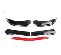CRJIMX For Chevy For Camaro SS Z28 ZL1 RS Car Front Bumper Chin Lip Spoilers Body Kits Splitter Skirt Protection Guard Cover(Black red)