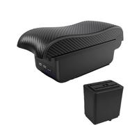 CRJIMX For Citroen For Berlingo Car Armrest Storage Box Car Accessories Charging USB Interface(B3 Black white 3USB)