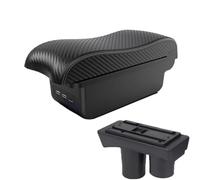 CRJIMX For Citroen For C-elysee Armrest Box Storage Box Interior Modified Car Supplies With USB Details(B3 Black white 3USB)
