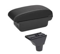 CRJIMX For Civic Ep3 Armrest Box Central Store Content Storage Box Armrest Box With Cup Holder USB Interface(B3 Black white 3USB)