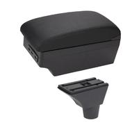 CRJIMX For Civic Ep3 Armrest Box Central Store Content Storage Box Armrest Box With Cup Holder USB Interface(C2 black line 7USB)