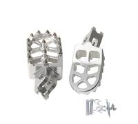 CRJIMX For CR125 CR250 CRF 250 X 300 L 450 150 R CRF250L CRF300L CRF1000L CRF1100L Motorcycle FootRest Footpegs Foot Pegs Pedals(Silver)