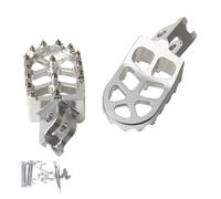 CRJIMX For CRF250L CRF300L CRF1000L CRF1100L CR125 CR250 CRF 250 X 300 L 450 150R Motorcycle FootRest Footpegs Foot Pegs Pedals(Silver)