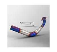 CRJIMX For CYGNUS For GRYPHUS 4V 4v 51mm Motorcycle Elbow Full Exhaust Muffler Styem Slip On Link Pipe Modification Accessories(Half blue)