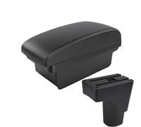 CRJIMX For Datsun GO Armrest Box For Datsun GO Plus Universal Car Central Armrest Storage Box Cup Holder(A2 black line No USB)