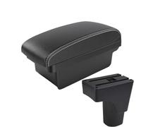 CRJIMX For Datsun GO Armrest Box For Datsun GO Plus Universal Car Central Armrest Storage Box Cup Holder(A3 Black white NO USB)