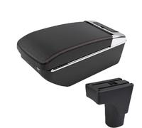 CRJIMX For Datsun GO For GO Plus Universal Car Central Armrest Storage Box Cup Holder(A1 Black red 7USB)