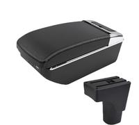 CRJIMX For Datsun GO For GO Plus Universal Car Central Armrest Storage Box Cup Holder(A3 Black white 7USB)