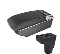 CRJIMX For Datsun GO For GO Plus Universal Car Central Armrest Storage Box Cup Holder(B3 Black white NO USB)