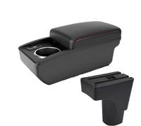 CRJIMX For Datsun GO For GO Plus Universal Car Central Armrest Storage Box Cup Holder Usb Interface(B1 Red line 6 usb)