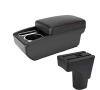 CRJIMX For Datsun GO For GO Plus Universal Car Central Armrest Storage Box Cup Holder Usb Interface(A1 Black red NO USB)