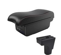 CRJIMX For Datsun GO For GO Plus Universal Car Central Armrest Storage Box With USB Interface Car Interior Accessories(B1 Black red 3USB)