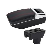 CRJIMX For Dodge For Attitude Car Armrest Storage Box Automotive Interior Accessories(A1 Black red NO USB)