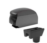 CRJIMX For Dodge For Attitude Central Armrest Box Car Armrest Storage Box Storage Box Car Accessories(B1 Black Red double)
