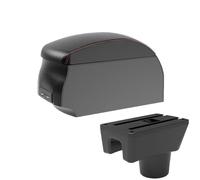 CRJIMX For Dodge For Attitude Central Armrest Box Car Armrest Storage Box Storage Box Car Accessories(A1 Black Red single)