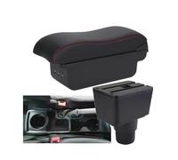 CRJIMX For F&ord For EcoSport 2018 2019 2020 2021 2022 2023 2024 Car Armrest Box Storage Box Arm Car Accessories Retrofit Parts(B1 Black red 3USB)