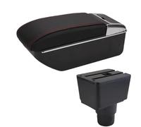 CRJIMX For F&ord For EcoSport 2018 2019 2020 2021 2022 2023 2024 Car Armrest Box Storage Box Arm Retrofit Parts(D1 Black red No USB)