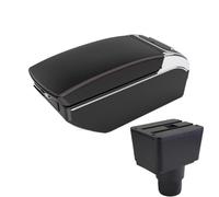 CRJIMX For F&ord For EcoSport Car Armrest Box 2018-2024 Storage Box Arm Car Accessories Retrofit Parts Interior(Black red 7 USB)