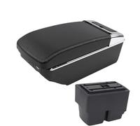 CRJIMX For F&ord For Fiesta For Fiesta MK7 Car Armrest 2009-2017 Storage Box Interior Accessories(A2 Black line7 USB)