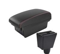 CRJIMX For F&ord For FOCUS 3 Armrest Box For F&ord For Focus III MK3 Car Armrest Storage Box Interior Retrofit Parts Accessories(B1 Black red 3USB)