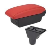 CRJIMX For Fiat For Panda For PANDA II Car Armrest Box Cup Holder USB Interface Interior Car-styling(A4 red No USB)