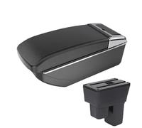 CRJIMX For Fit For Jazz 2 2008 2009 2010 2011 2012 2013 Armrest Box Arm Storage Box Car Accessories(B2 black line NO USB)