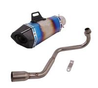 CRJIMX For GROM MSX125 MSX 125 2013 2014 2015 2016 2017 2018 2019 2020 2021 Motorcycle Exhaust Escape Full System Carbon Muffler Front Mid Link Pipe(Style D)