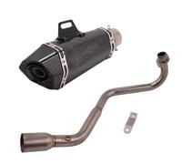 CRJIMX For GROM MSX125 MSX 125 2013 2014 2015 2016 2017 2018 2019 2020 2021 Motorcycle Exhaust Escape Full System Carbon Muffler Front Mid Link Pipe(Style E)