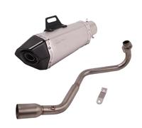 CRJIMX For GROM MSX125 MSX 125 2013 2014 2015 2016 2017 2018 2019 2020 2021 Motorcycle Exhaust Escape Full System Carbon Muffler Front Mid Link Pipe(Style A)