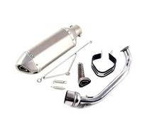 CRJIMX For GY6 125 150CC 157QMJ 157qmj ENGINE Model Motorcycle Scooter Exhaust Muffle Stainless Steel Modification Accessories(Style B)