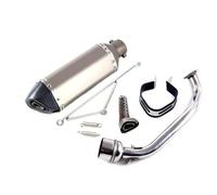 CRJIMX For GY6 125 150CC 157QMJ 157qmj ENGINE Model Motorcycle Scooter Exhaust Muffle Stainless Steel Modification Accessories(Style C)