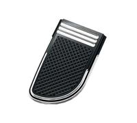 CRJIMX For Harley For Touring For Electra For Street For Softai For Dyna Motorcycle CNC Large Defiance Brake Pedal Pad Cover Black Chrome(Black White)