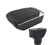 CRJIMX For Hyundai For Getz Armrest Box Car Armrest Box Bracing Height Increase Arm Storage Box(A3 Black white 7USB)