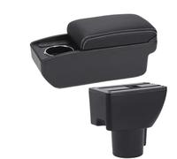 CRJIMX For HYUNDAI For Getz Armrest Box Interior Retrofit Parts Center Storage Box Car Accessories(B3 Black white 6USB)