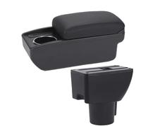 CRJIMX For HYUNDAI For Getz Armrest Box Interior Retrofit Parts Center Storage Box Car Accessories(B2 Black line 6USB)