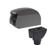 CRJIMX For HYUNDAI For Getz Car Armrest Box Retrofit Parts Center Storage Box Car Accessories(A1 Black Red single)