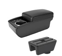 CRJIMX For Ibiza 6j For Ibiza 6L Armrest Box For Seat For Ibiza Car Armrest Central Storage Box Retrofit With USB Interface(B2 black line 3USB)