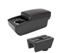 CRJIMX For Ibiza 6j For Ibiza 6L Armrest Box For Seat For Ibiza Car Armrest Central Storage Box Retrofit With USB Interface(B1 Black red 3USB)