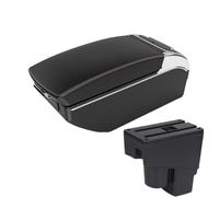 CRJIMX For Jazz Armrest Box For Fit For Jazz 1 2003 2004 2005 2006 2007 Car Armrest Arm Storage Box Car Accessories(Black red 7 USB)