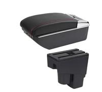 CRJIMX For Jazz Armrest Box For Fit For Jazz 1 2003 2004 2005 2006 2007 Car Armrest Arm Storage Box Car Accessories(C1 red line 7USB)