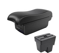 CRJIMX For Jazz For WR-V For Fit For Jazz 3 Car Armrest 2014-2020 Storage Box Car Accessories Retrofit Parts Interior(B3 Black white 3USB)