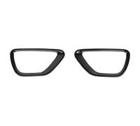 CRJIMX For Jeep For Grand Cherokee 2014 2015 2016 2Pcs Front Bumper Fog Light Bezel Cover Trim Fog Lamp Frame Black