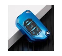 CRJIMX For Jeep For Wrangler JL TJ For Gladiator JT 2018 2019 Soft TPU Keychain Protector Key Holder Cover Case(Blue)
