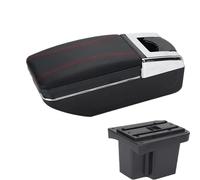 CRJIMX For Kia For Cerato For Forte K3 Armrest Box Central Storage Content Storage Box Armrest Box With USB Car Interior(A1 Black red NO USB)