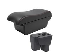 CRJIMX For Kia For Pegas Car Armrest Box Central Storage Box Interior Retrofit Parts With USB Car Accessories(A1 Black red NO USB)