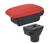 CRJIMX For KIA For Rio 2 Armrest Box For KIA For Rio 2006-2011 Car Armrest Box Accessories Interior Storage Box Retrofit(A4 red No USB)