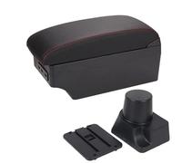 CRJIMX For KIA For Rio 2 Armrest Box For KIA For Rio 2006-2011 Car Armrest Box Accessories Interior Storage Box Retrofit(A1 Black red 7USB)